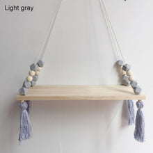 Load image into Gallery viewer, Nordic style colorful beads tassel wooden Wall Shelf Wall clapboard
